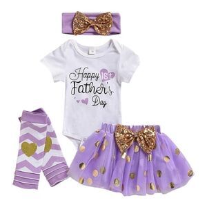 NWT Baby Girls Boutique Happy 1st Fathers Day Tutu Outfit Set - Sz 9-12 mo